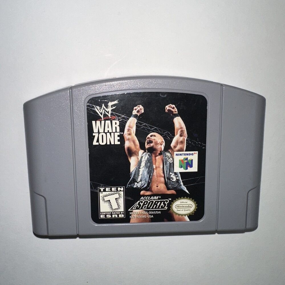 WWF War Zone Game Cartridge (Nintendo 64, 1998) Authentic N64 Tested